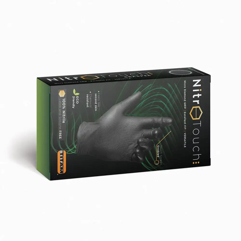 Manuși Nitril Nitro Touch Grasper - Negru - imagine 2